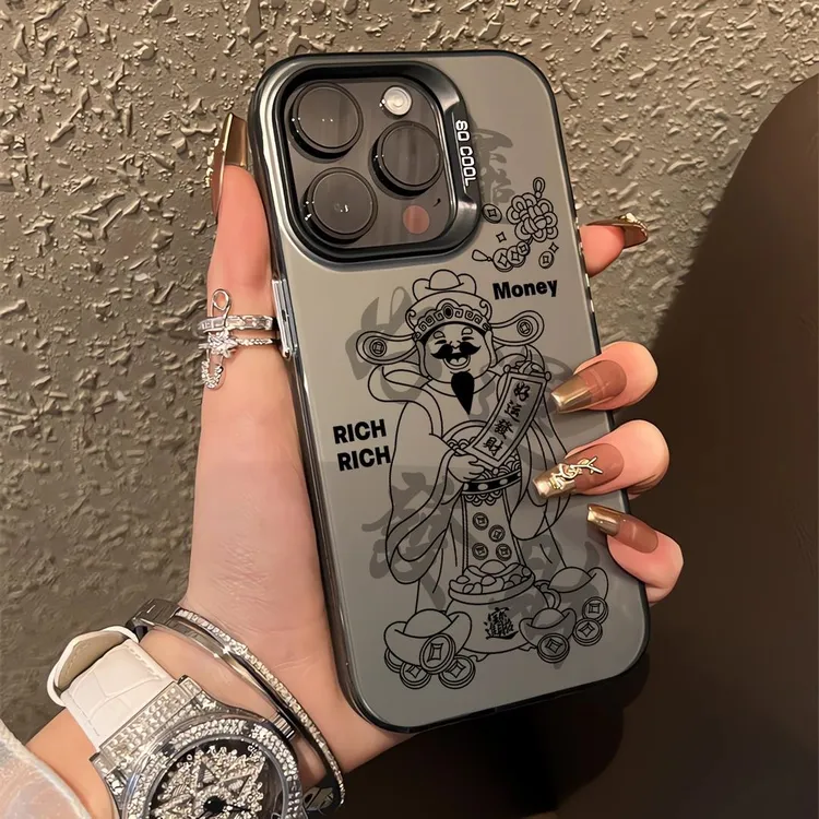 适用苹果华为小米oppovivo防摔潮创意个性网红财神iPhone15手机壳