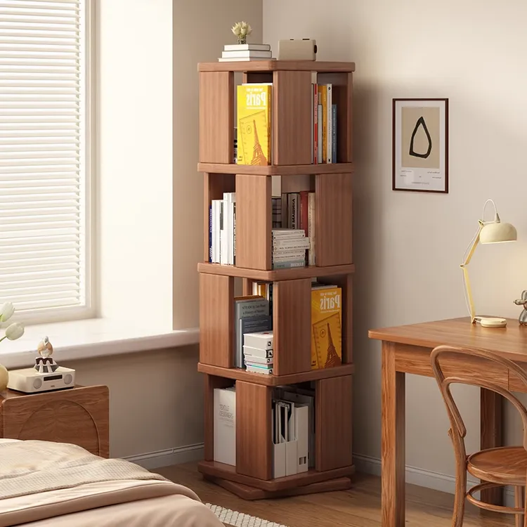 旋转书架360度移动书架转角书架多层放书置物架收纳柜书柜收纳架