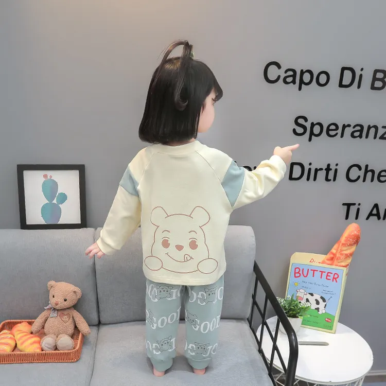 女童睡衣春秋季纯棉长袖小女孩中小童宝宝儿童秋款家居服全棉套装