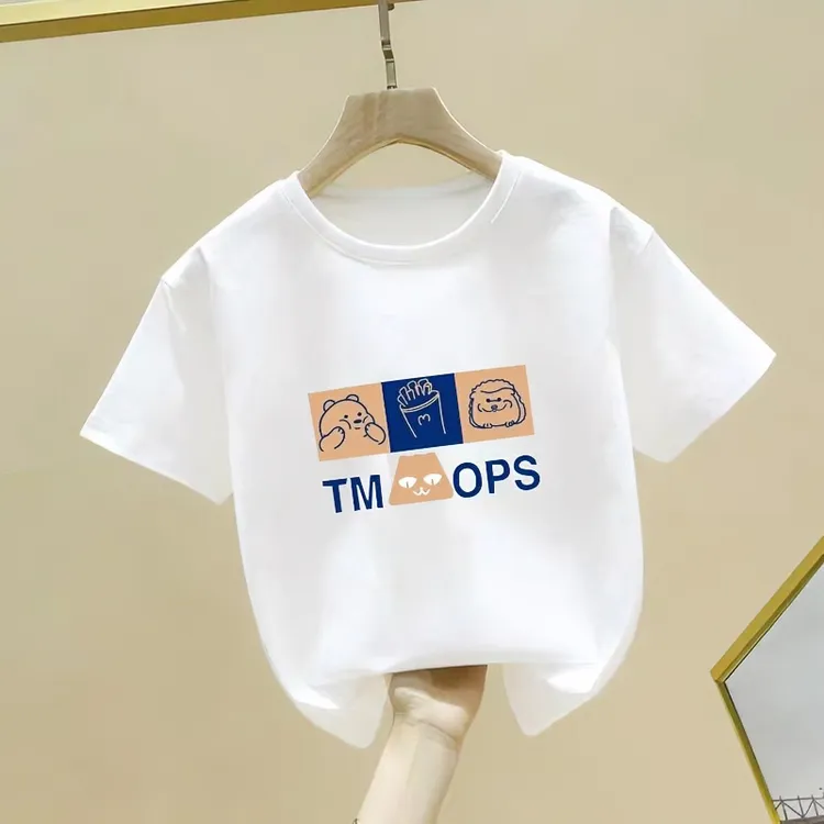 男童短袖t恤2023新款夏季中大童装潮牌儿童纯棉体恤衣服女童夏装