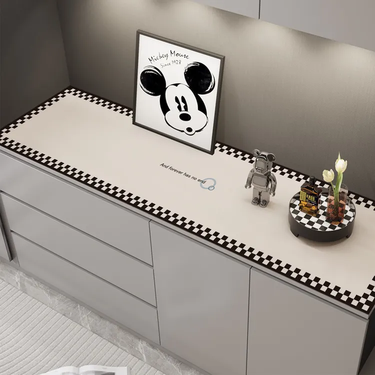 餐边柜桌垫电视柜台面保护垫子防水防油免洗玄关鞋柜垫耐脏长桌布