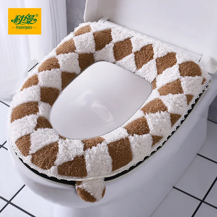 马桶坐垫加绒垫子冬季家用可水洗坐便套马桶圈加大马桶套马桶垫
