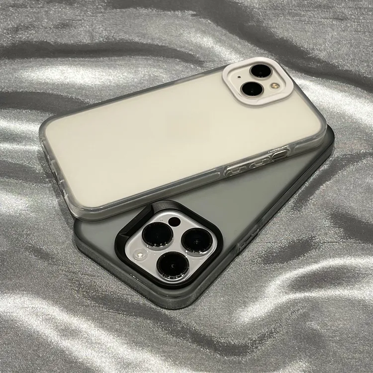 飞虎胜简约高级透明磨砂适用苹果15手机壳iPhone13/14Promax/16软