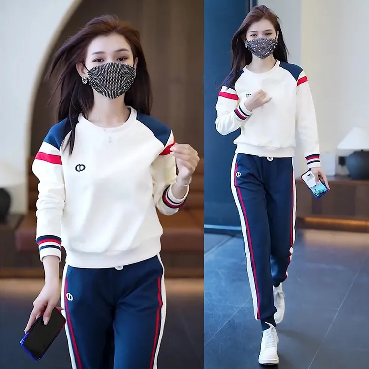 春秋冬季新款时尚休闲运动套装女长袖卫衣卫裤两件套潮流精品女装