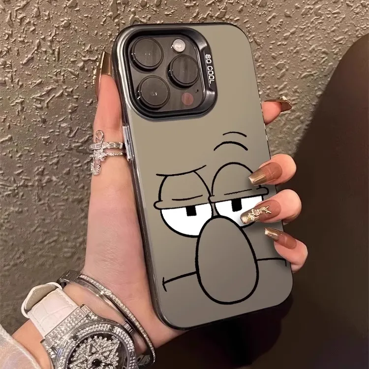 章鱼哥适用苹果15promax手机壳卡通可爱iphone14pro保护套个性13p