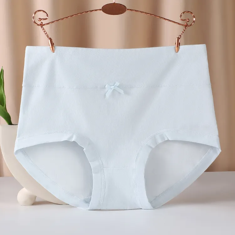 高档出口全棉内裤女护肚暧宫大码无痕塑腰提臀透气全包臀三角裤头