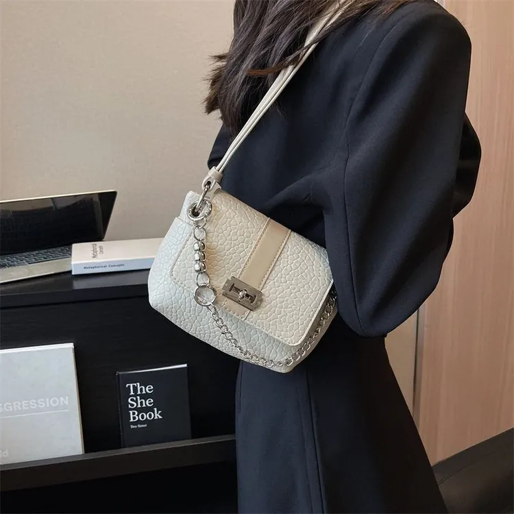 法式小众设计包2024新款高级轻奢洋气百搭斜挎包时尚单肩包腋下包