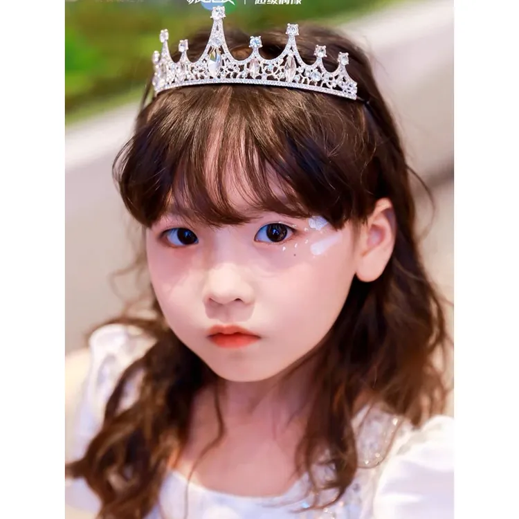 皇冠头饰儿童公主演出礼服发饰花童皇冠插梳发夹发卡王冠女童发箍