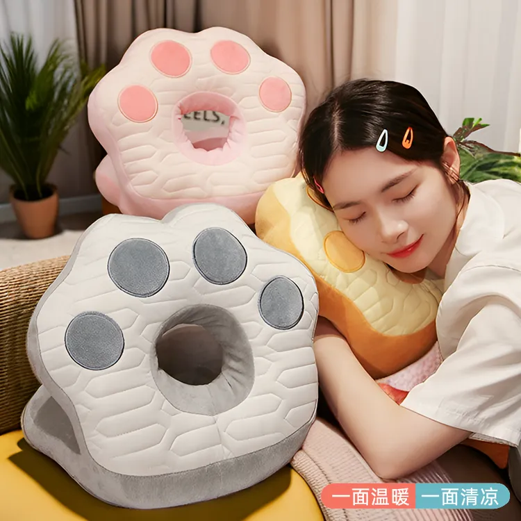 冰丝乳胶午睡枕头办公室桌上儿童趴睡枕小学生午休趴枕睡觉抱枕女