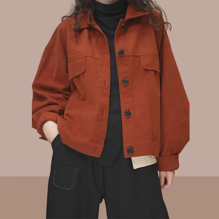 洋气工装外套女士爆款2025春秋款小个子短款潮款百搭休闲纯色开衫