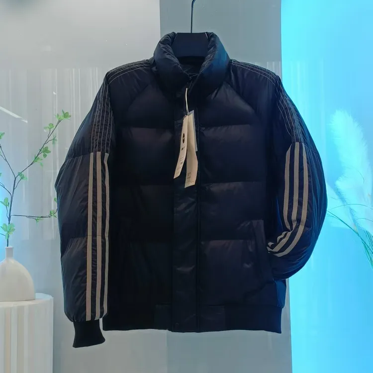高端短款休闲时尚立领拼接冬季情侣百搭外套羽绒服防寒外套羽服