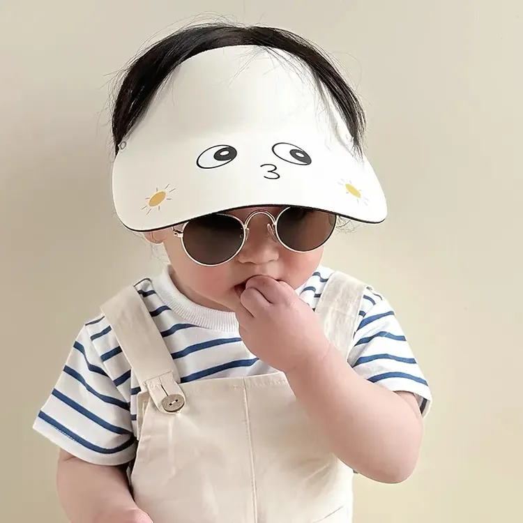 儿童帽子夏季出游遮阳帽男女童户外防晒帽宝宝运动可爱洋气空顶帽