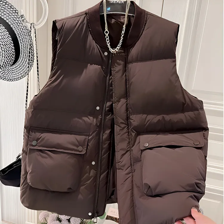 秋冬雅丹风万能百搭小马甲洋气时尚外穿马夹无袖宽松休闲背心马甲