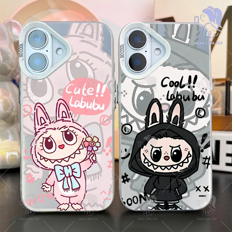 小凌家适用于苹果16华为小米OPPO拉布布闺蜜情侣IMD彩银壳