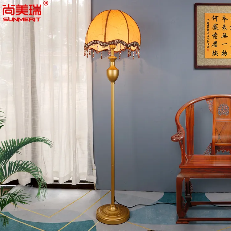 尚美瑞古典新中式落地灯立式客厅卧室装饰创意地台灯网红落地灯