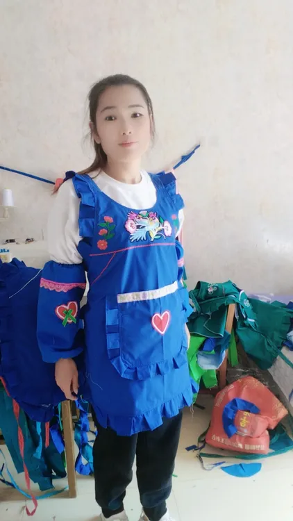 漂亮的防水围裙时尚套袖做饭=袖套家用