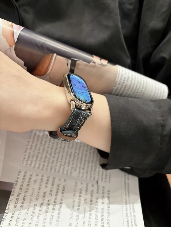 适用小米8手环小米不规则水洗牛仔表带nfc7654版编织运动透气腕带