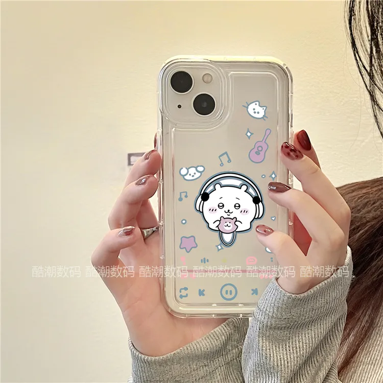 卡通耳机吉伊适用于苹果华为/OPPO/VIVO荣耀/小米/全包防摔手机壳
