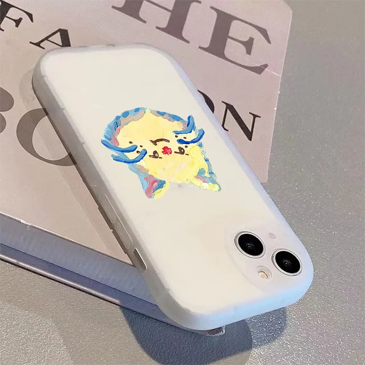 卡通油画猫头适用苹果/华为/荣耀/oppo/vivo小米全包防摔软手机壳