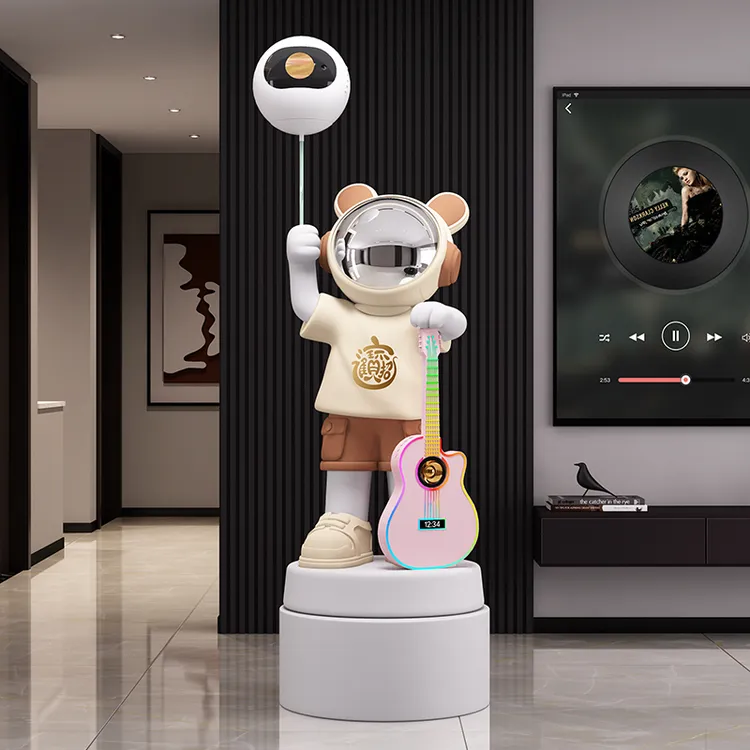 太空人落地摆件大号带蓝牙k歌音响极光投影星空灯客厅高级装饰品
