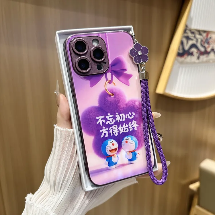 不忘初心适用苹果17/华为80/小米/OPPO/vivo金属漆玻璃高级手机壳