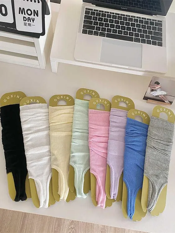 堆堆袜套女糖果色踩脚腿套y2k夏季超薄小腿袜子中长筒芭蕾风袜潮