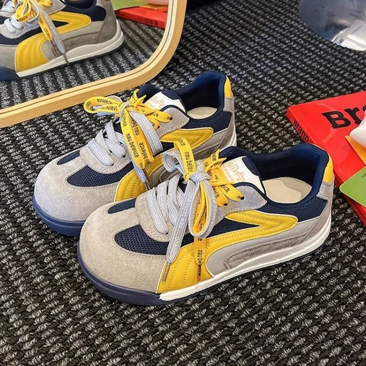 2025小众时尚休闲鞋ins德训鞋学生防滑轻奢复古韩版阿甘鞋运动鞋