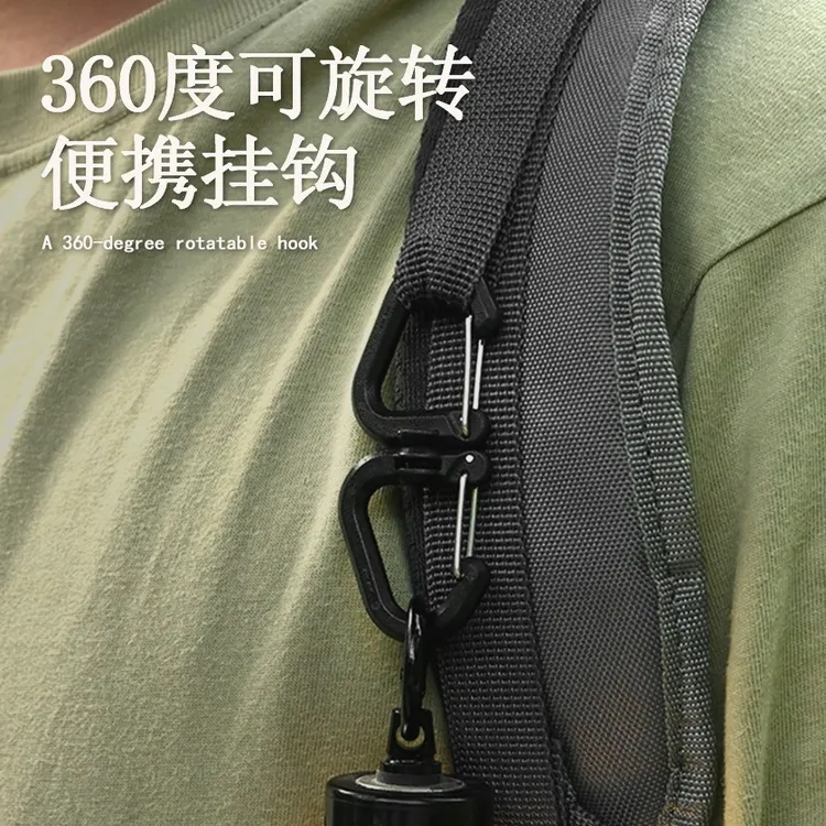 3件装户外可旋转挂钩便携S钩多功能登山扣钥匙扣背包扣具露营配件