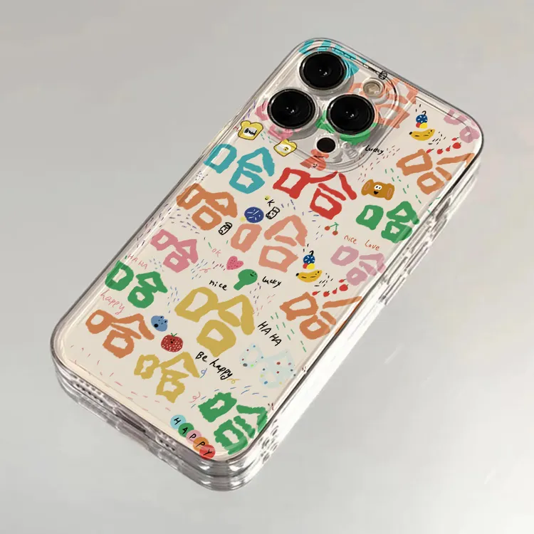 BANCA彩色哈哈哈适用iPhone16/15手机壳苹果14华为vivo小米oppo软