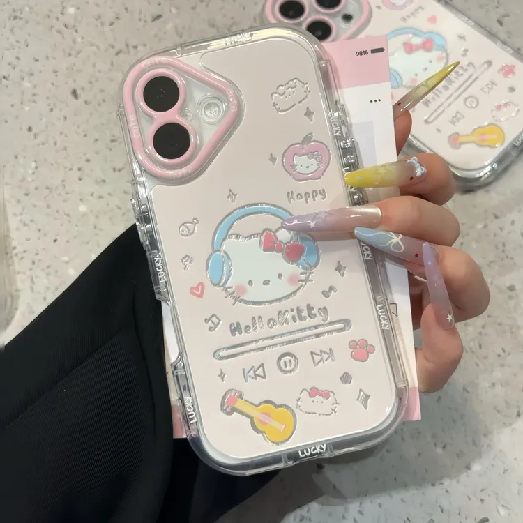 耳机helloKitty猫适用苹果16pro手机壳15p小米14vivo华为p70oppo