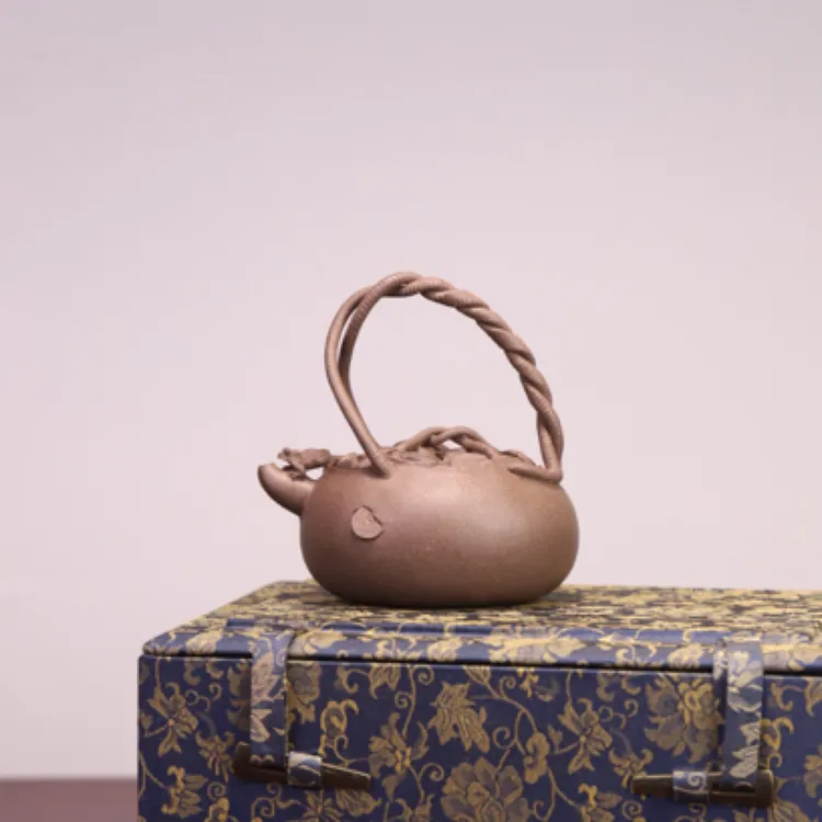 金钱袋，实力派花器历振宇原创作品原矿老段泥140cc内推7孔出水