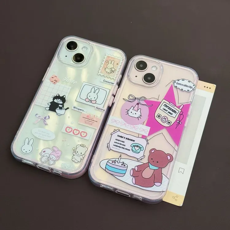 黑猫小兔适用苹果iphone小米15promax防摔vivo华为oppo手机壳女