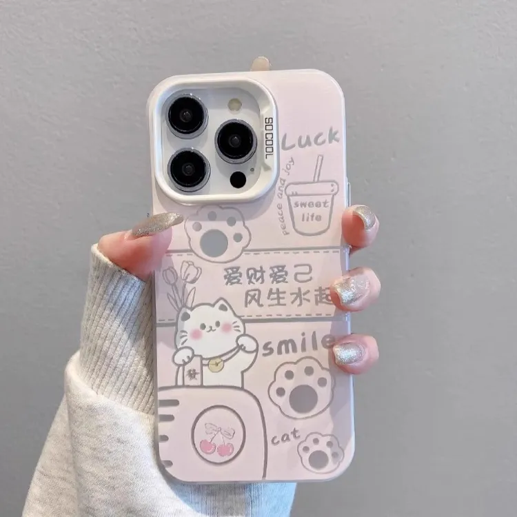 适用苹果16promax手机壳iphone15pro个性文字爱财爱己14p