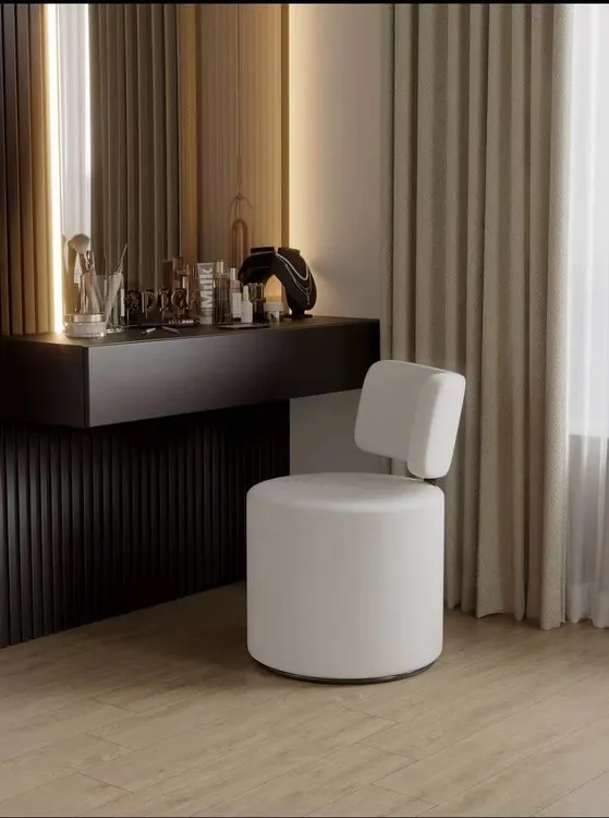 新款化妆凳卧室梳妆台凳子轻奢旋转女生美甲椅家用餐椅靠背化妆椅