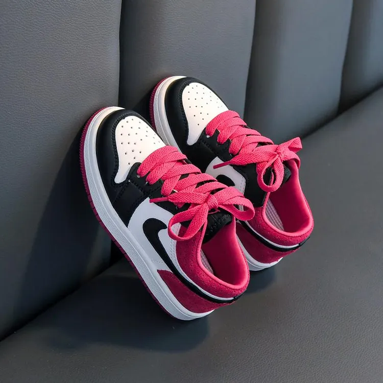 巴拉AJ童鞋红粉板鞋2025男童3-14岁运动潮流儿童鸳鸯鞋儿童