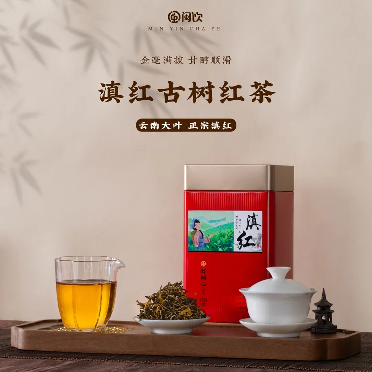 闽饮云南凤庆原产地正宗蜜香滇红茶传统经典古树头采春茶浓香新茶