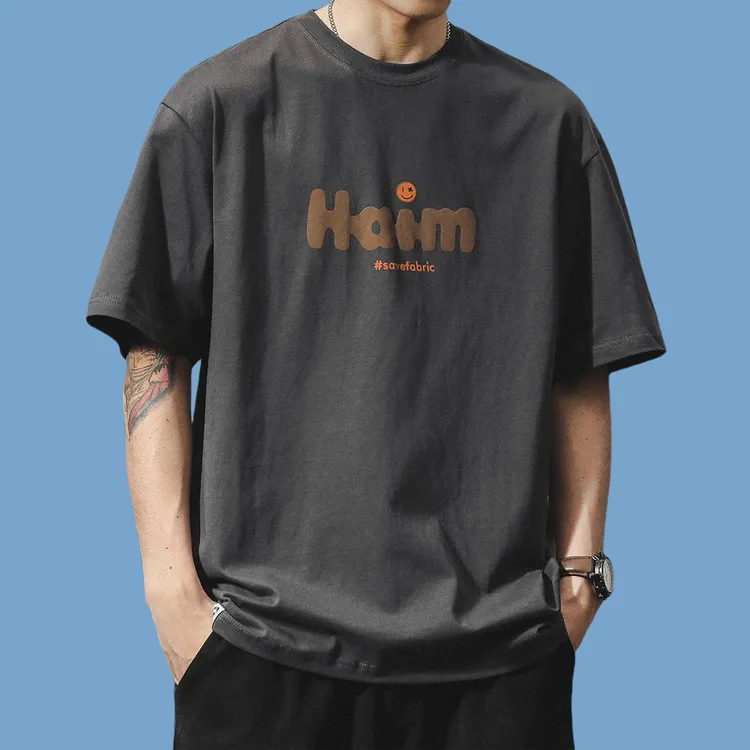 驭瑛宽松纯棉短袖t恤男士夏季新款美式休闲加肥加大印花半袖上衣