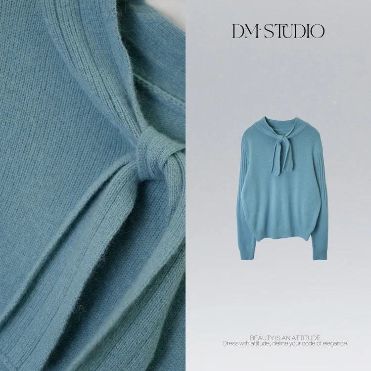 DEDM•STUDIO/秋冬精致感百搭气质慵懒长袖针织衫毛衣2512ZZS/WY3