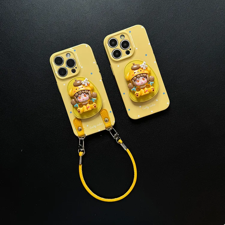 黄底波点星星菲林软壳适用iPhone苹果16手机壳华为oppo小米vivo套