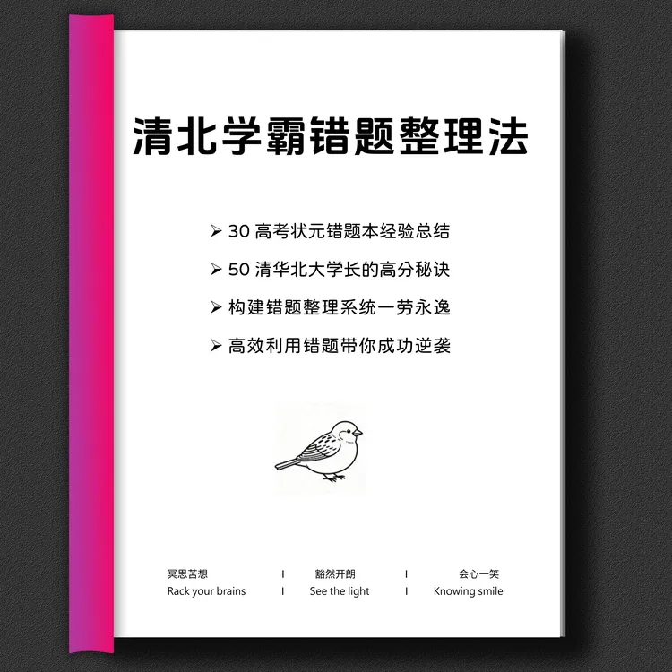 学霸专用高效错题本高中生初中生小学生专用学习提分方法活页本B5
