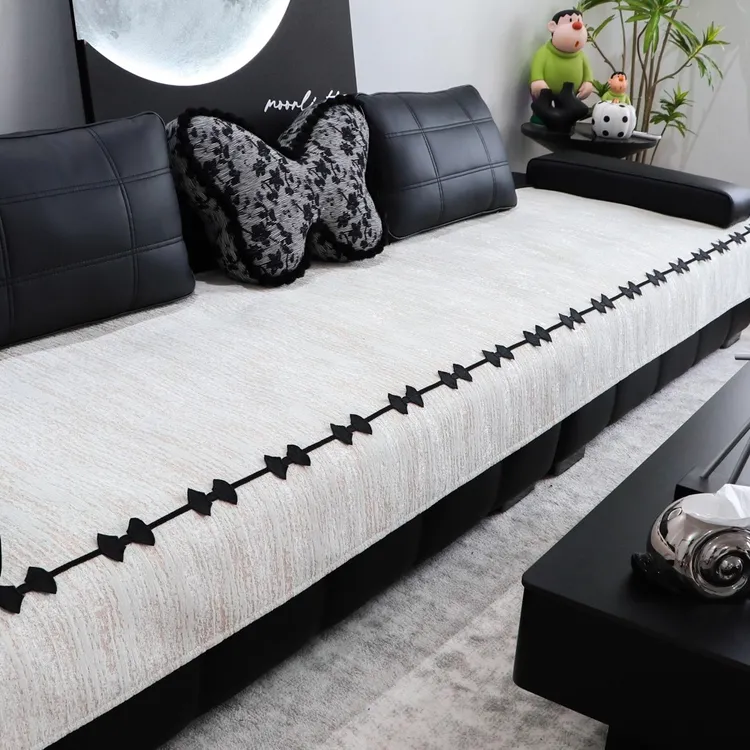 洱峰真皮沙发垫2025新款高级感皮沙发专用垫固定防滑坐垫盖布巾