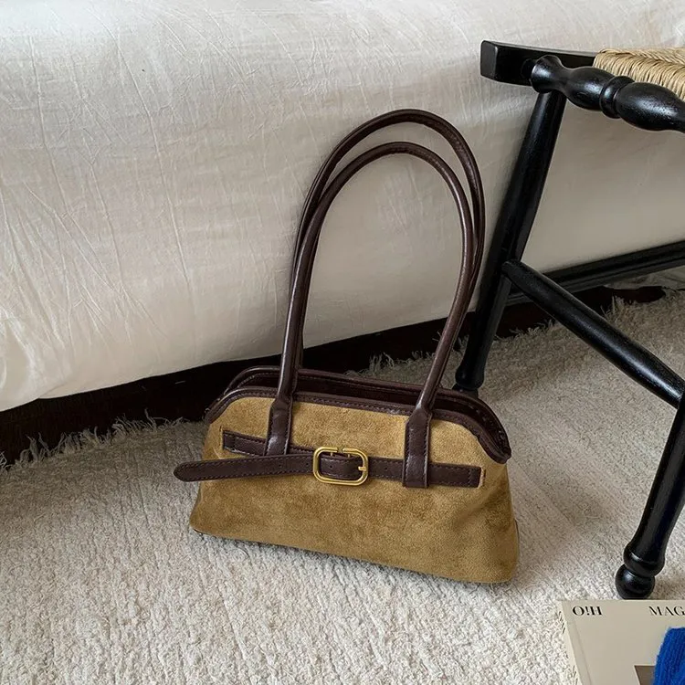 麂皮绒腋下包包女新款秋冬复古高级感单肩包上班通勤手拎包2889