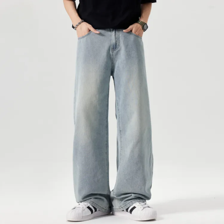 美式高街cleanfit水洗牛男款夏季男士amiri牛仔裤