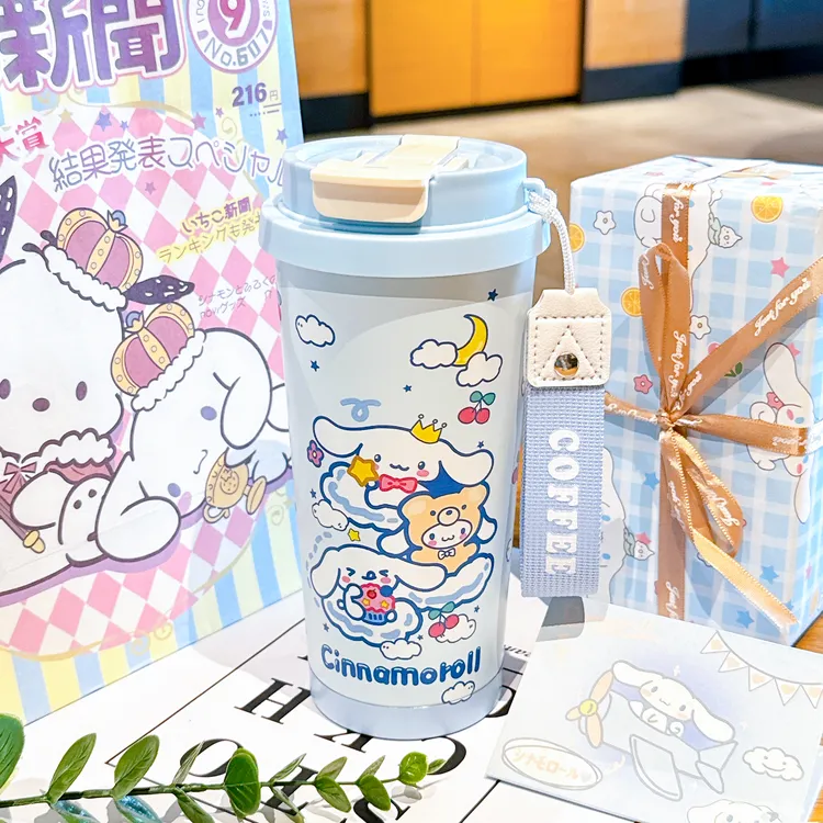 保温杯车载吸管杯保冷咖啡杯少女心高颜值水杯玉桂狗女生生日礼物