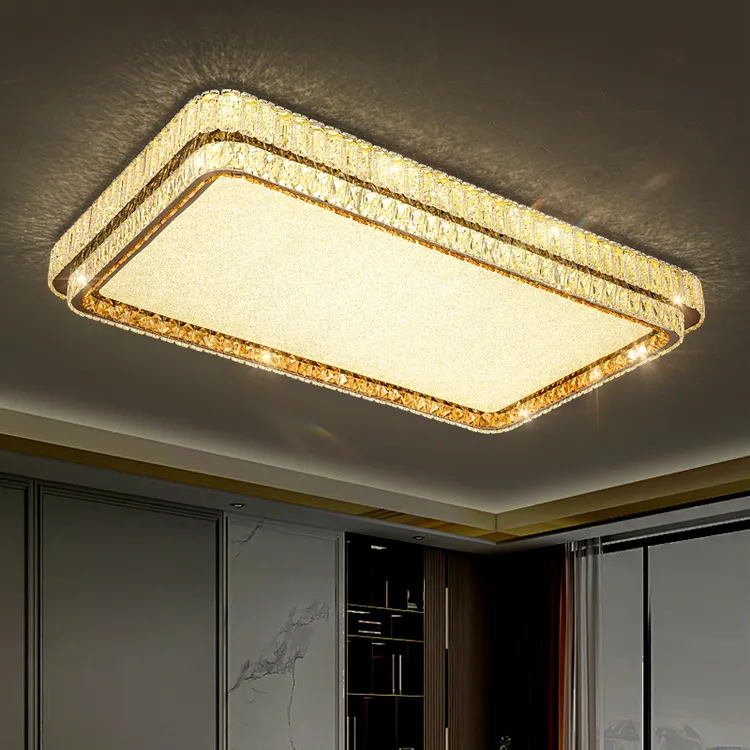 轻奢水晶吸顶灯2025客厅主灯新款卧室灯餐厅全屋护眼大气中山灯具