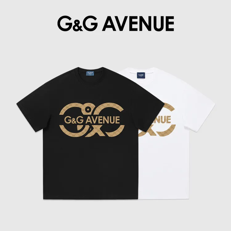 法国G&G AVENUE轻奢潮牌夏季新款印花短袖T恤男女同款-GT2511101