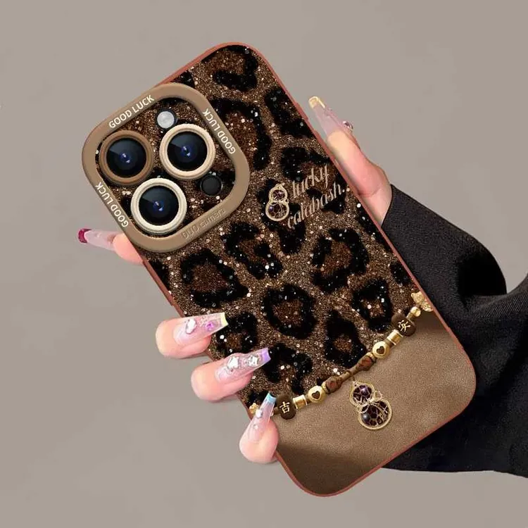 葫芦闪豹纹适用iPhone16苹果14华为小米15手机壳oppo高级vivo瞳影