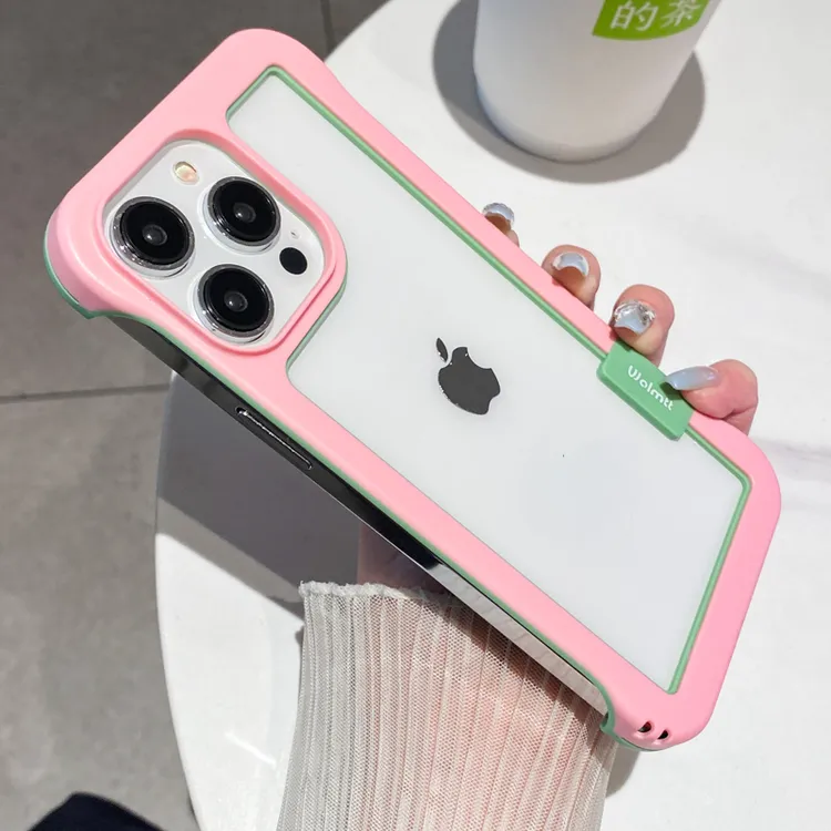 半包边框硅胶软壳适用苹果16手机壳15散热iPhone14promax无背板13
