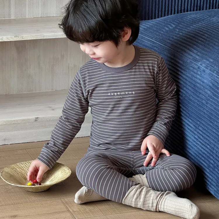 儿童内衣男童2025新款长袖纯棉打底衫小女孩睡衣宝宝秋衣秋裤套装