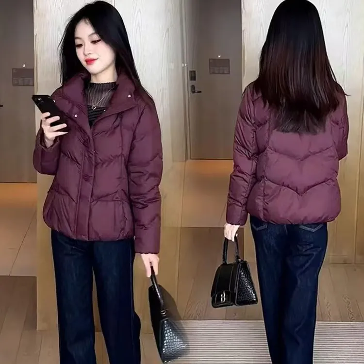 冬季洋气修身显瘦棉服女2025新款时尚宽松加厚棉袄保暖小个子棉衣